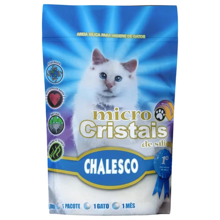 Areia Higiênica Chalesco Cristais de Sílica Grossa 1,8kg